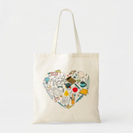 Leerleraar docent professor snijkunst tote bag