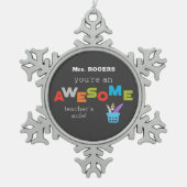 Leerleraar- en onderwijsdag, Geweldige Tin Sneeuwvlok Ornament (Voorkant)