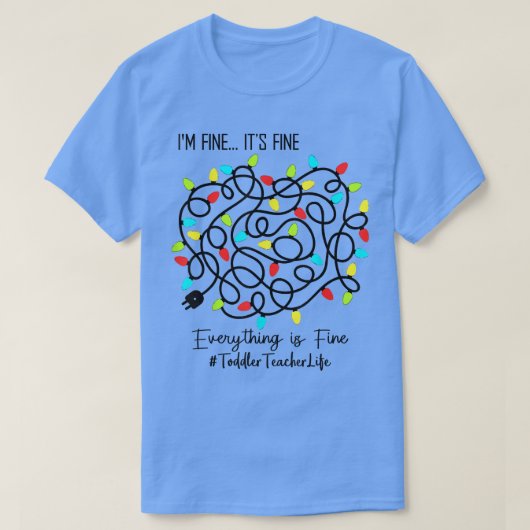 Leerleraar grappenmaker Alles is goed met Kerstmis T-shirt (Design voorkant)