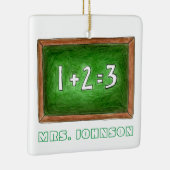 Leerleraar Groen Chalkboard Slate Classroom School Keramisch Ornament (Rechts)