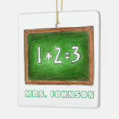 Leerleraar Groen Chalkboard Slate Classroom School Keramisch Ornament (Links)