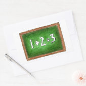 Leerleraar Groene School Chalkboard Wiskunde Rechthoekige Sticker (Envelop)