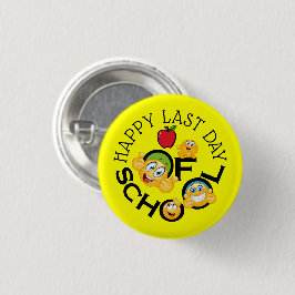 Leerleraar Happy Button op de laatste dag