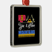 Leerleraar Kind je verhuist bergen Metalen Ornament (Rechts)