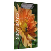 Leerleraar Klembord met Perzische Dahlia (Rechts)