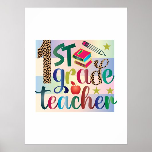 Leerleraar kunst eerste klas leraar poster (Voorkant)