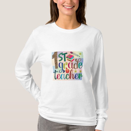 Leerleraar kunst eerste klas leraar t-shirt (Voorkant)