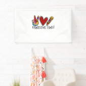 Leerleraar kunst Vredesliefdesleer Spandoek (Insitu)