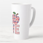 Leerleraar kunstliefdesonderwijs latte mok (Rechterhoek)