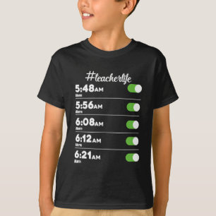 Leerleraar Leven Alarm Clock Early Bird Morning Sc T-shirt