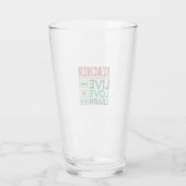 Leerleraar Live Love Glas (Achterkant)