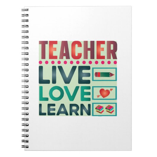 Leerleraar Live Love Notitieboek (Voorkant)