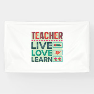 Leerleraar Live Love Spandoek