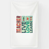 Leerleraar Live Love Spandoek (Verticaal)
