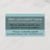 Leerleraar met leerstoel Tourage Visitekaartje (Achterkant)