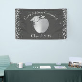 Leerleraar onderwijs Afstuderen Gray Silver Spandoek (Beurs)