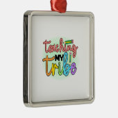 Leerleraar Onderwijs in mijn stam Metalen Ornament (Rechts)