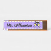 Leerleraar Onderwijs Librarian Professional Wise O Bureau Naambordje (Voorkant)