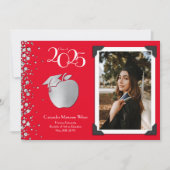 Leerleraar onderwijs Silver Afstuderen Red Kaart (Voorkant)