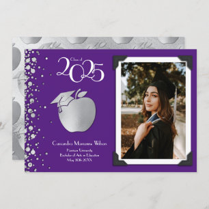 Leerleraar Onderwijs Zilver Afstuderen Paars Kaart
