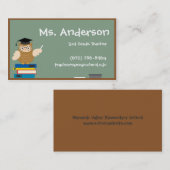 Leerleraar Owl Visitekaartje (Voorkant / Achterkant)