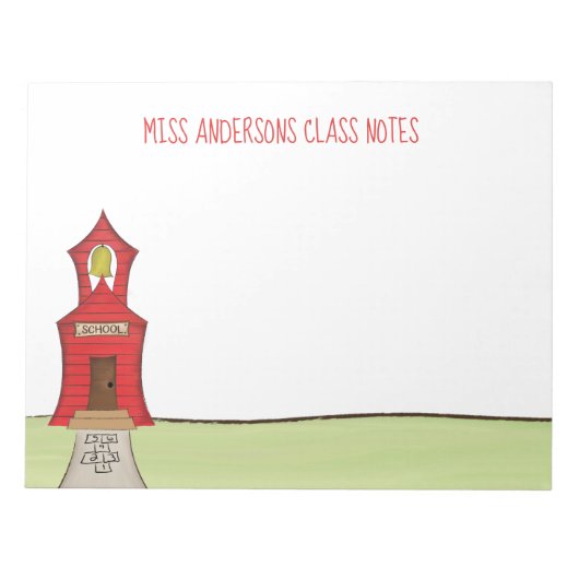 Leerleraar schoolklaslokaal onderwijs notitieblok (Voorkant)