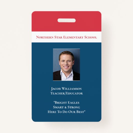 Leerleraar schoolwerkenden badge (Voorkant)