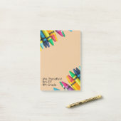 Leerleraar student Crayon basisschool klaslokaal Post-it® Notes (Op bureau)