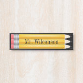 Leerleraar student Pencils naambord wandplaat Deurbordje (Voorkant)