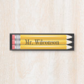 Leerleraar student Pencils naambord wandplaat Deurbordje (Voorkant)
