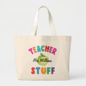 Leerleraar Stuff Green Apple Canvas tas (Voorkant)