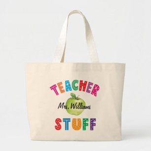 Leerleraar Stuff Green Apple Canvas tas