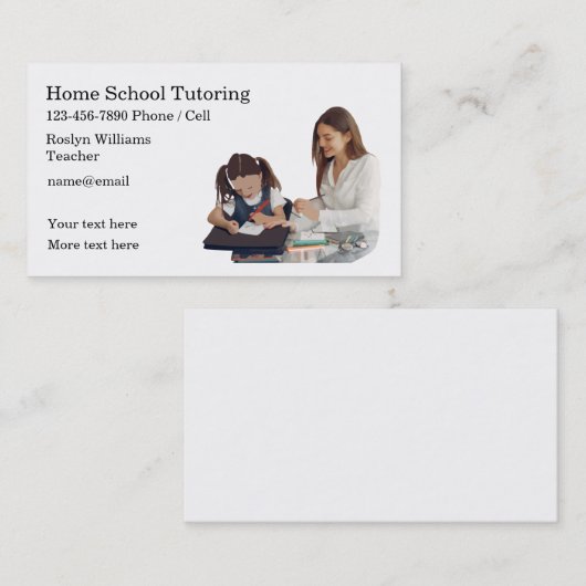Leerleraar Thuisonderwijs Visitekaartje (Voorkant / Achterkant)