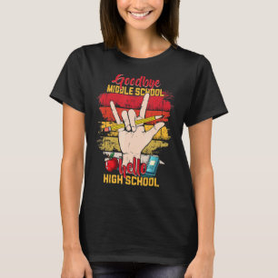 Leerleraar Vaarwel middelbare school Hallo middelb T-shirt