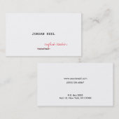 Leerleraar (VOLLEDIG ) Visitekaartje (Voorkant / Achterkant)