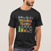 Leerleraar voor de preschoolse batterijduur vóór d t-shirt (Voorkant)