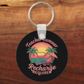 Leerleraar zomerreclassering vereist laatste dag s sleutelhanger (Voorkant)