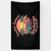 Leerleraar zomerreclassering vereist laatste dag s spandoek (Verticaal)