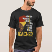 Leerleraar Zwarte Mentor Instructor School T-shirt (Voorkant)