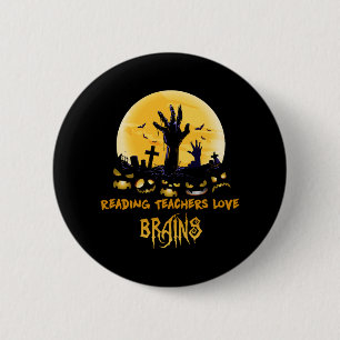 Leerleraren liefhebbers Halloween Ronde Button 5,7 Cm