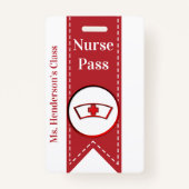 Leerleraren school verpleegster zalen pas Badge (Voorkant)