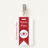 Leerleraren school verpleegster zalen pas Badge (Voorkant met clip)