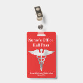 Leerleraren school verpleegster zalen pas Badge (Back with Clip)