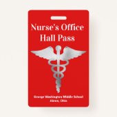 Leerleraren school verpleegster zalen pas Badge (Voorkant)