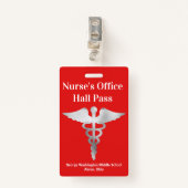 Leerleraren school verpleegster zalen pas Badge (Voorkant met clip)