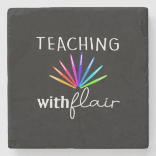 Leerlerarenopleiding met flair stenen onderzetter