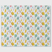 Leerlerarenopleiding schoolspullen patroon cadeaupapier (Vlak)