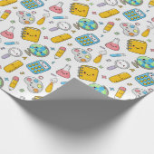 Leerlerarenopleiding schoolspullen patroon cadeaupapier (Hoek)