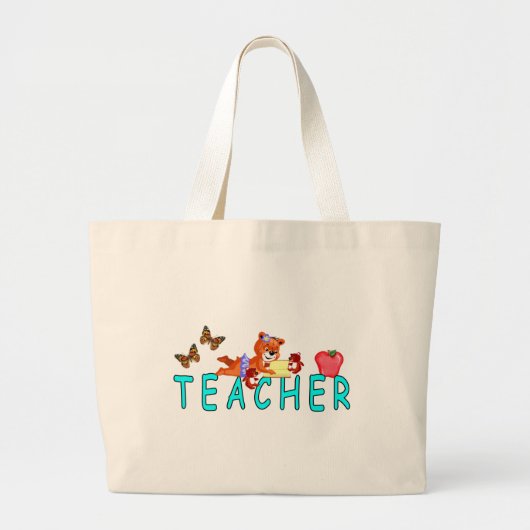 Leerlezer Grote Tote Bag (Voorkant)