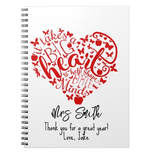 Leerling Apple bedankt je notitieboek (Voorkant)